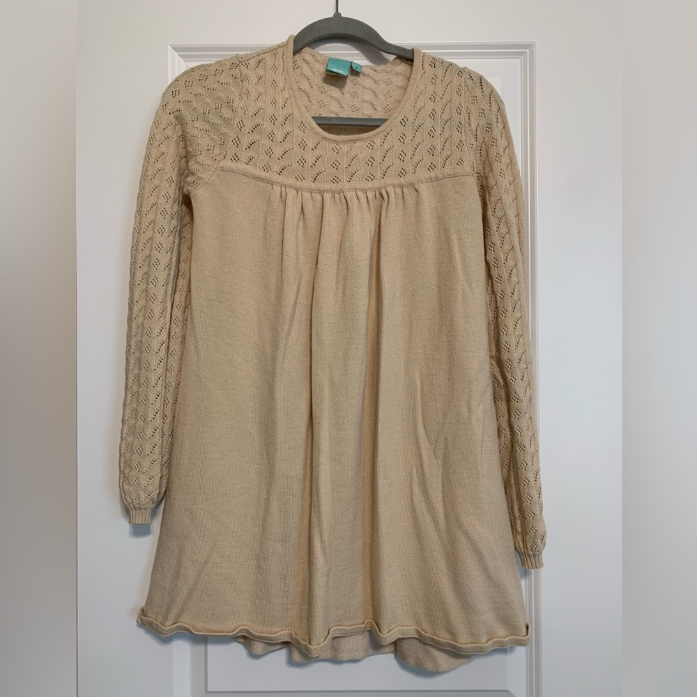 Women’s Cream Smocked‎ Mini Dress Small